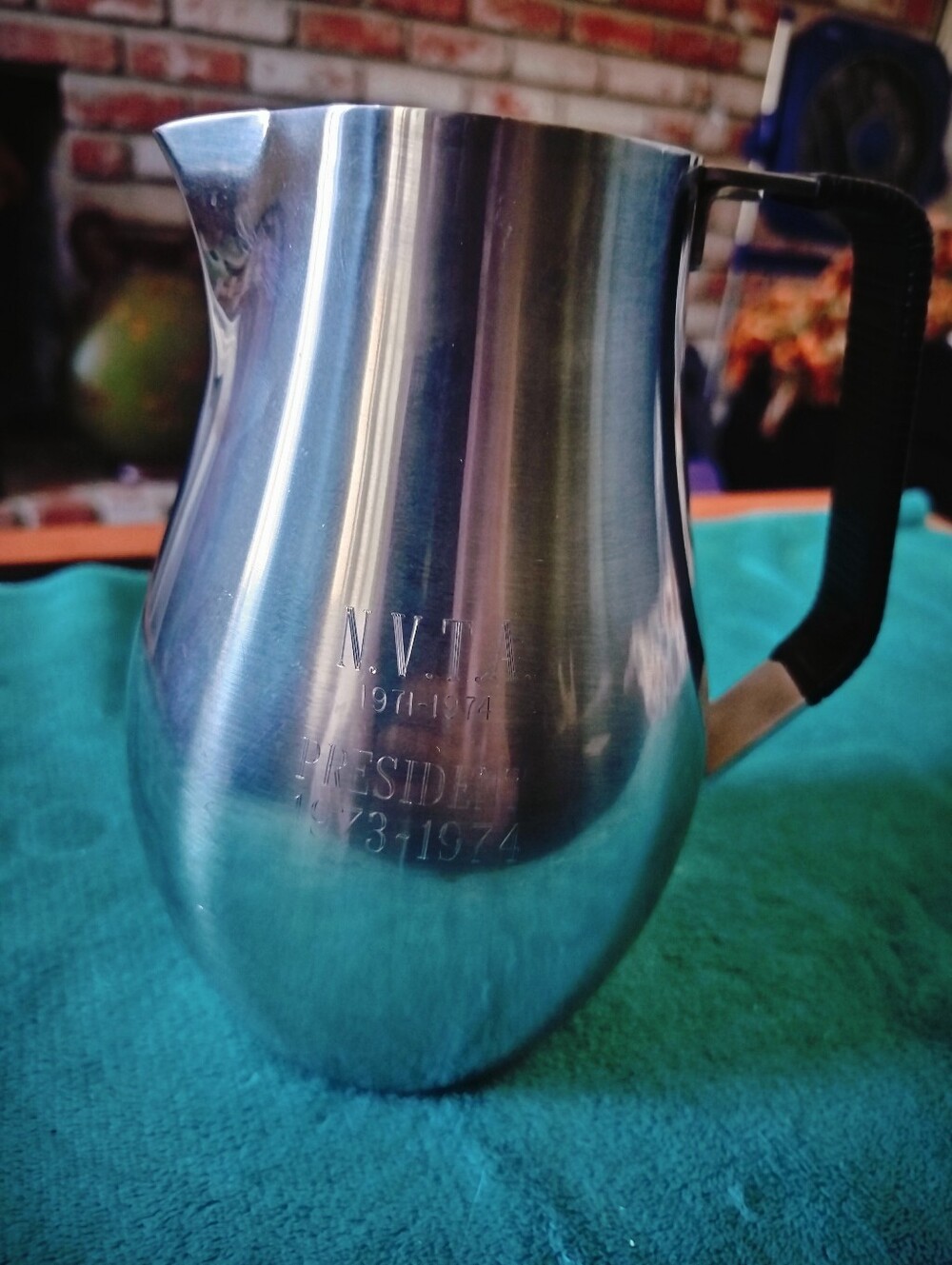 Vintage Reed & Barton Viking Stainless Steel Water Pitcher - Mid-Century Modern